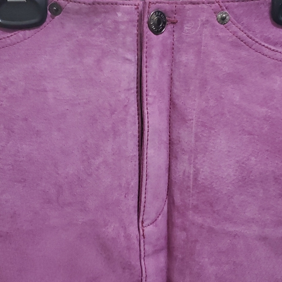 JACOB - PURPLE SUEDE SKIRT - Picture 2 of 8